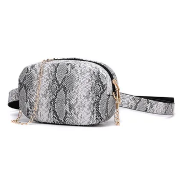 

Women Bag Fashion Outdoor Serpentine Zipper Messenger Sports Chest Waist sac banana bolso de cintura mujer 2019 heuptas dames