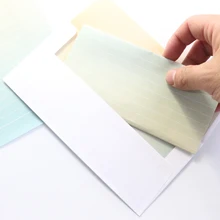 Domikee Южная Корея Радуга Красочные Офис Школа Студент кошелек конверт и Письмо Бумажный набор канцелярских принадлежностей, 4 буквы+ 2 конверт