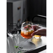 Стекло Кружка оправе с золотого и серебряного цвета Японии стиль необычный, прозрачный ins Популярные дома Применение воды шестиугольная посуда для