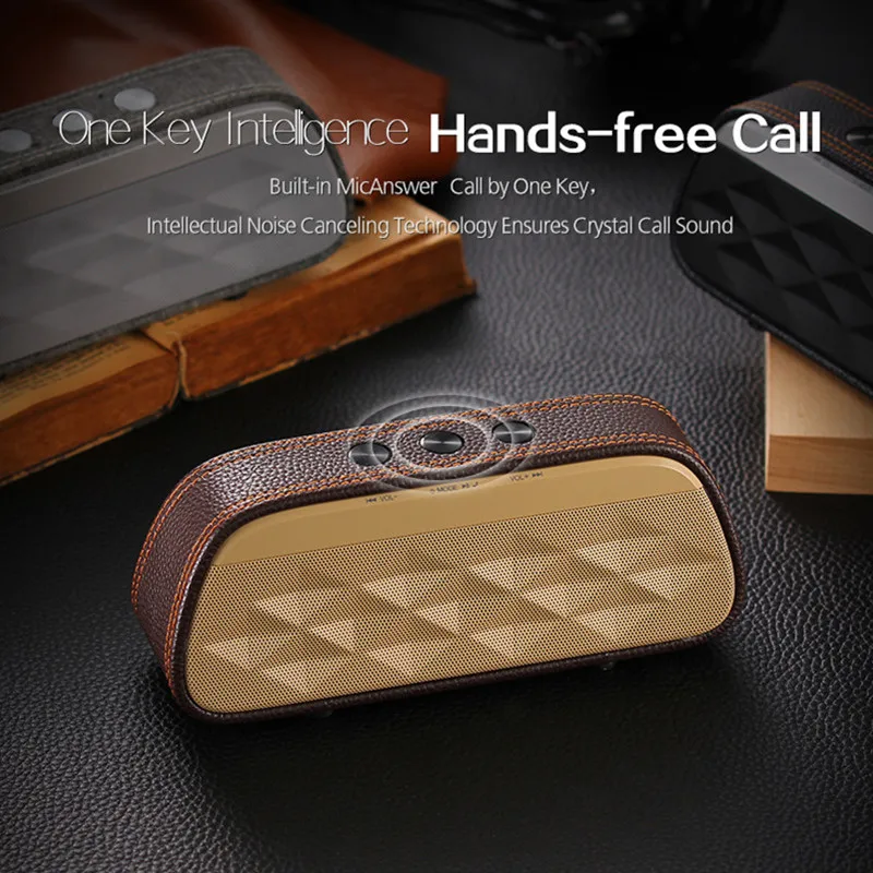 High quality leather wireless bluetooth speaker