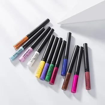

12PCS Eyeliner Colourful Waterproof Matte Eye Cosmetics Shadow Eyeliner Long Lasting Sexy Charming Eye Liner Pen