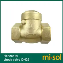 1 шт. горизонтальный оборотный клапан, ", DN25, латунь обратный клапан