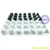 Bescon Blank Polyhedral RPG Dice Set 42pcs Artist Set, Solid Black and White Colors in Complete Set of 7, 3 Sets for Each Color 3