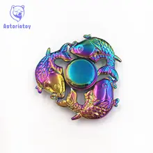Colorful cyprinoid Hand spinners Metal Fidget Spinner For Autism and ADHD Kids spiner Finger Toy Fidget spiner Skinner