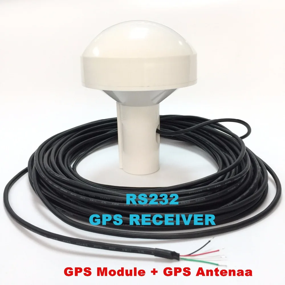

RS232, RS-232 GPS receiver, 12V power supply,4800 baud rate, GPS module antenna integrated