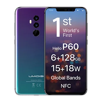 UMIDIGI Z2 Pro Android 8,1 Helio P60 Восьмиядерный 6 ГБ 128 Гб Беспроводная зарядка NFC 6," FHD+ полный дисплей 16 Мп+ 8 Мп четырехъядерный смартфон