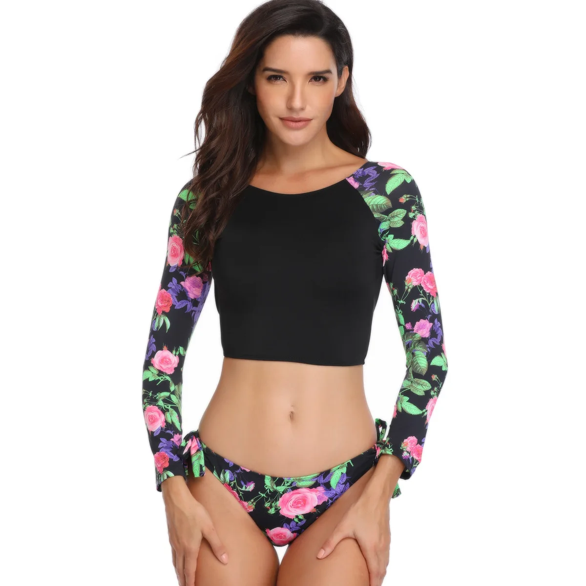 

Sexy Floral Printed Tankinis Swimming Suit For Women Summer Beach Two Piece Swimsuit Low Waist Bikini Maillot De Bain Femme 2019