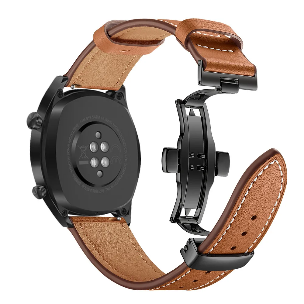 Ремешок кожаный для Samsung Galaxy Watch 3 41 мм/45 мм/42 мм/46 мм/Active 2/Gear S3 20 мм/22 мм|Ремешки