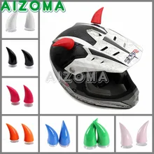 10 cores Demônio Chifres Para Capacete de Moto Capacete Cascos Capacete Chifre Decoração Otário Chifres do Diabo Do Punk