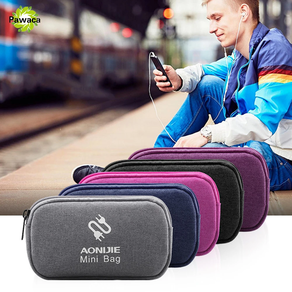 

Waterproof Portable Data Cable Storage Bag Digital Storage Box Mobile Hard Disk Charger U Disk Finishing Package Headset Box