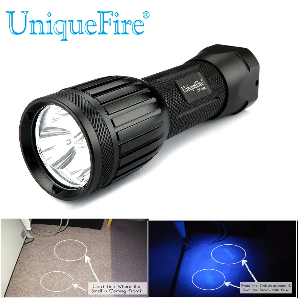 3*395 400nm UV LED UniqueFire UV 395 400nm UV LED Flashlight