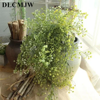 

Artificial plants grass wall hanging grass Fake Hanging Vine Plant Leaves Garland Home Garden Wall wedding party decoration