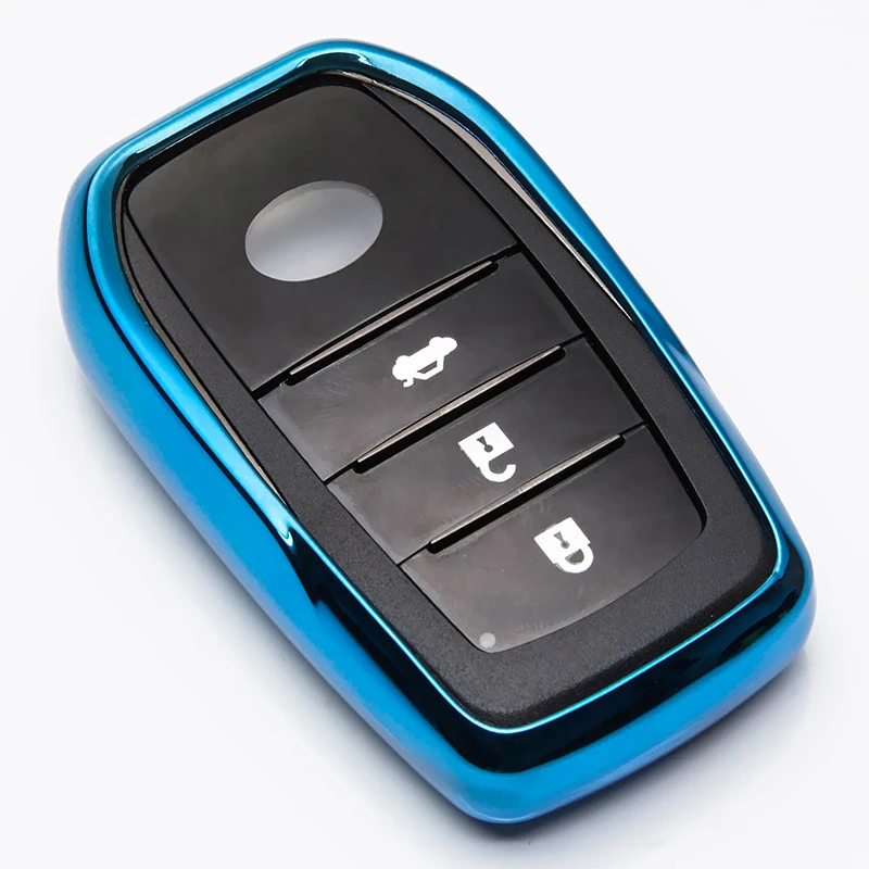KUKAKEY ТПУ чехол для автомобильного ключа Toyota Avensis Corolla CHR Yaris Prius Camry Land Cruiser Prado 150