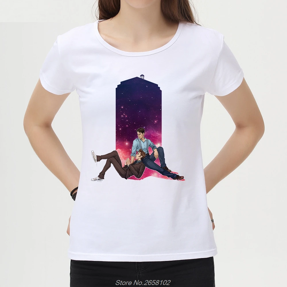 

Doctor Who T-Shirt Women Customized T Shirt Lady Summer Short Sleeve Casual White Tops Hipster Tees Harajuku Streetwear