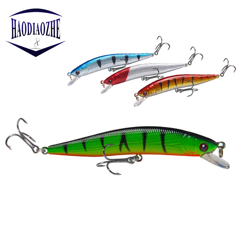 

HAODIAOZHE 10cm 8.2g Fishing Lure Minnow Bait Wobbler Floating 6# Treble Hook Artificial Pesca Swimbait Crankbait Pesca YU510