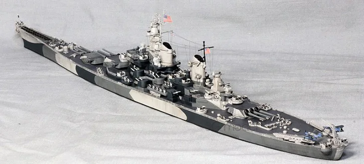 1/700 масштаб США ВМС линкор BB-63 USS Миссури комплект модели корабля игрушка