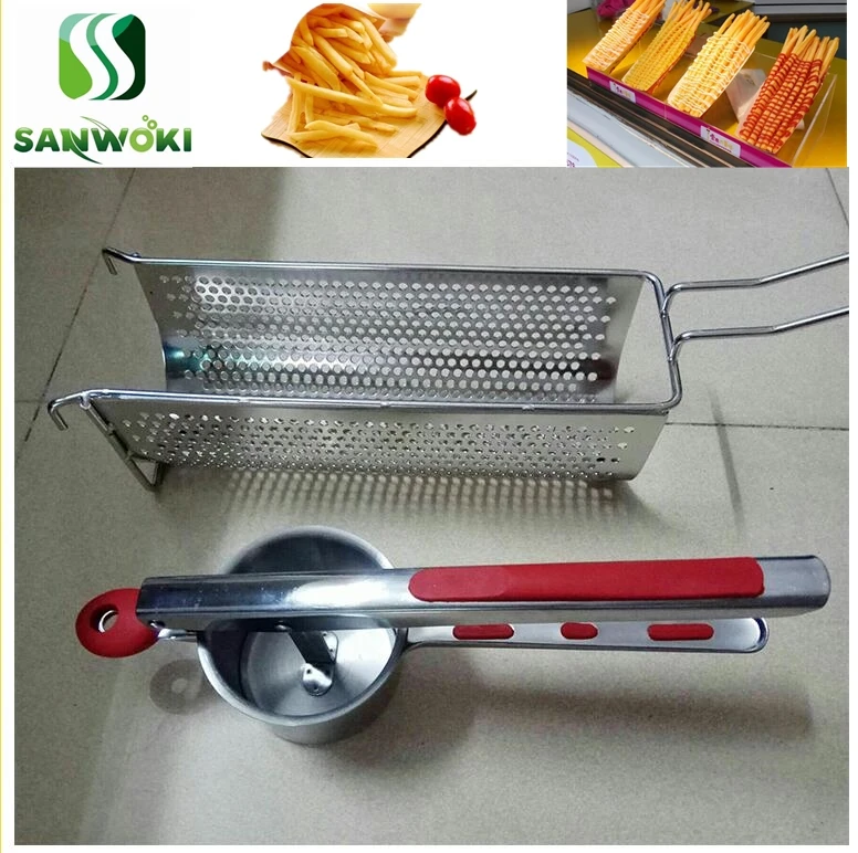 

Long french fries maker potato chips making machine Mashed Potatoes Fried Chips Extruders And Long Potato Fries Frying Baskets
