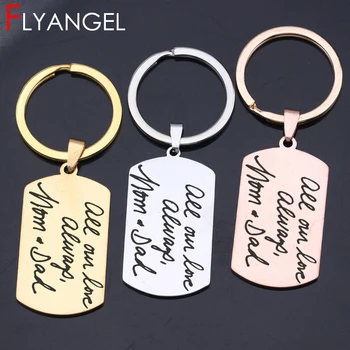 

New Fashion Keyring Stamped Love Always Mom Dad High Quality Bag Charm Keychain Pendant Jewelry For Mother And Dad Gifts