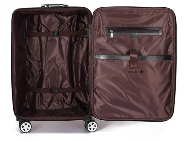 100% Ретро Крокодиловая Кожа PU комплект багажных сумок на колесиках Спиннер мужской чемодан высокого качества мужские дорожные сумки Trelloy