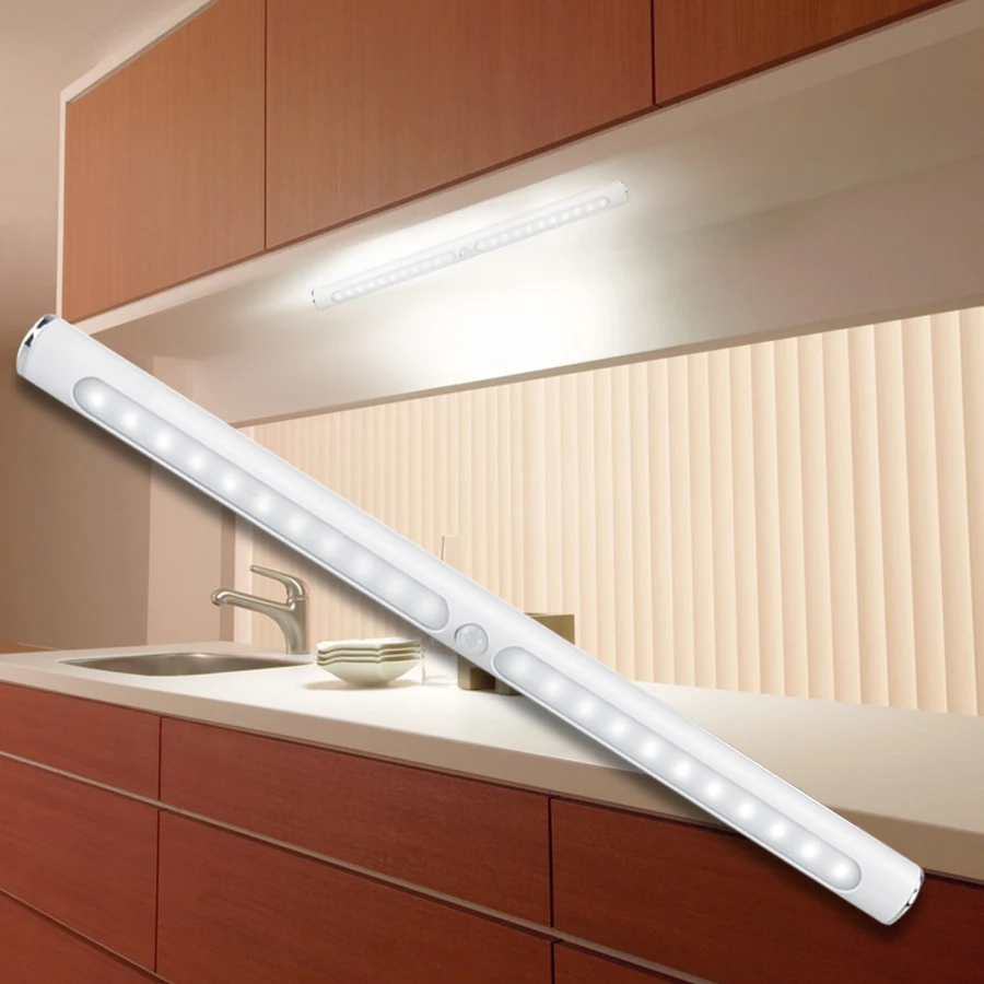 Najtaniej Foxcncar led ładowane na usb oświetlenie podszafkowe PIR Motion Sensor szafa oświetlenie do szafki szafka kuchnia lampka nocna