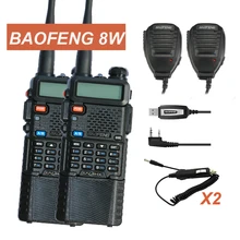 2pcs/lot BAOFENG UV-8HX 3800mAh Battery Dual Band VHF UHF Frequency Portable Pofung UV5R Amateur Radio UV-5R Walkie Talkie
