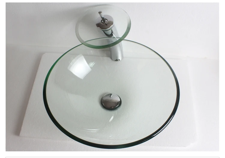 Buy Bathroom, transparent glass, hand basin, table