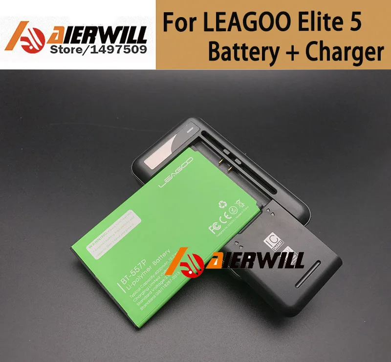 Low price1PC Desk Dock Charger 1pc For LEAGOO Elite 5 Battery 4000mAH Back up Battery for