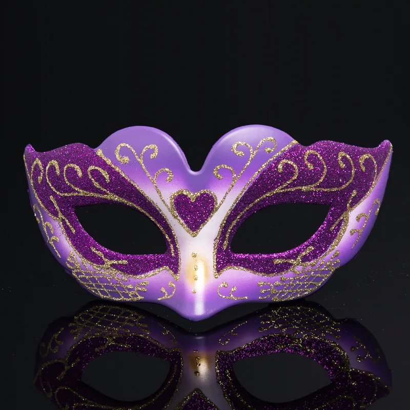 New Fashion Personality Crack Half Face Child Mask Festival Party Mystery Venice Prom Feather Flower Mask