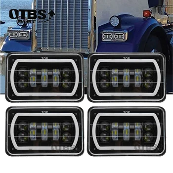 

OTBS 4x6 inch Square Waterproof LED Work Light with White-Amber Beam DRL for SUVs and trucks, motorcycles, and off-road vehicles