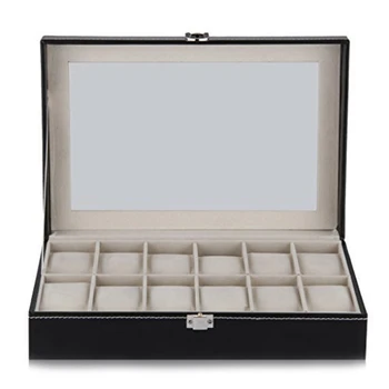 

Hot 12 Grid Watch Display Case Wrist Watch Storage Box Jewelry Storage Organizer