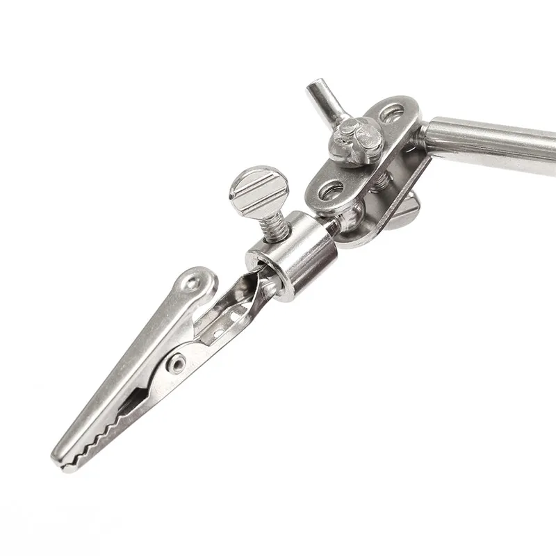 Tanie 3X 4.5X lutownica lupa trzecia ręka spawanie lupa zacisk krokodylkowy uchwyt stojący styl naprawy narzędzie Mgnifying