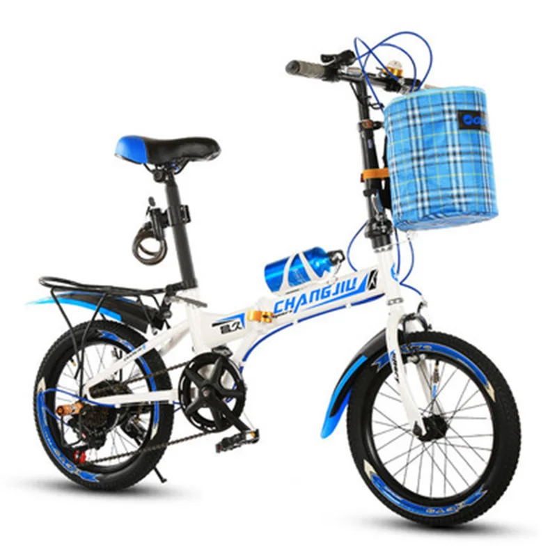 Folding Bike Adult 20-Inch Speed Change Bicycle Student Folding Bicycle