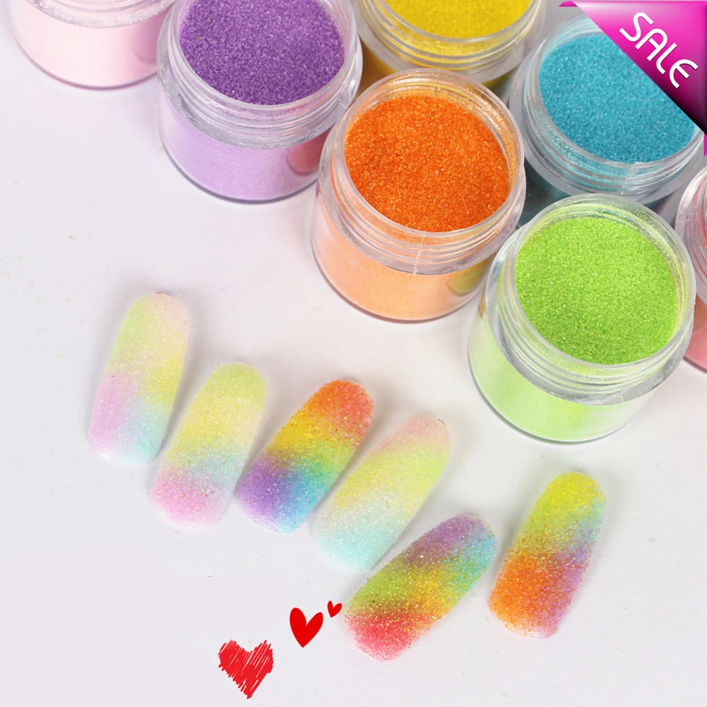 

4 Boxes Fluorescent Sugar Nail Art Glitters Powder Nail Polish Holographic Manicure 10g Dry Chrome Pigment Dipping Powder For Nails Art