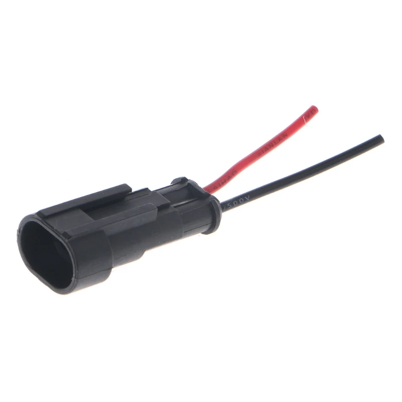 

10 Sets 2-Pin Way Car Motorcycle Male Female Electrical Connector Plug with Wire Great Dust-proof Performance