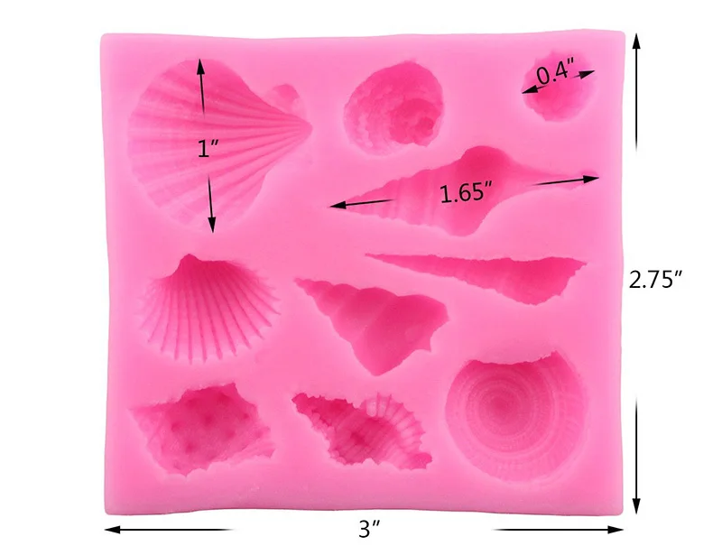 Mujiang хвост русалки силиконовые формы морской В виде ракушки раковины конфеты формы кекс Помады Украшения Торта Инструменты шоколад gumpaste