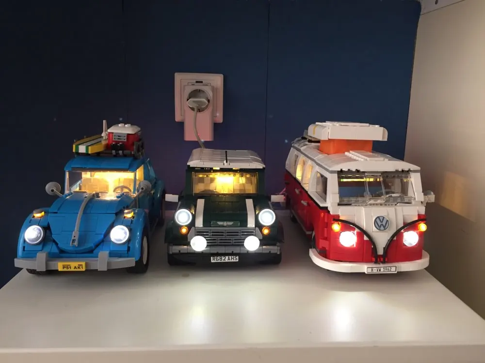 

JULITE Light Bricks Led Kit for car bricks set 10220/10252/42056/10242 the T1 Camper Van Building Blocks
