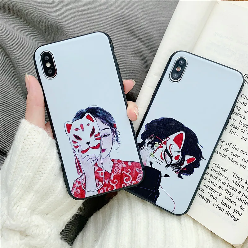 Забавный человек лиса маска Мягкий ТПУ силиконовый матовый чехол Coque для iPhone 6 S 8