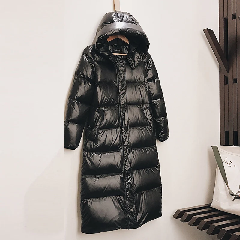 90% White Duck Down Jacket 2019 Women Winter Jacket Long Thick Coat For Women Hooded Down Parka Warm Female Clothes Waterproof