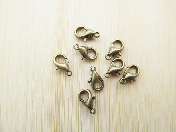 

100pcs silver tone/white K lobster clasp,nickel free CLA0004-sl-