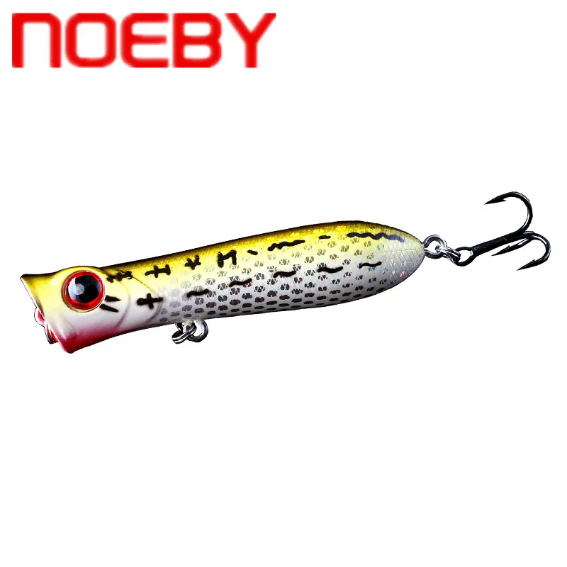 Noeby Popper Fishing Lure 80Mm 11.5G Isca Artificiale Topwater Hard Bait Con Vmc/Bkk Ganci Pesca Carp Fishing Tackle Pike Lures