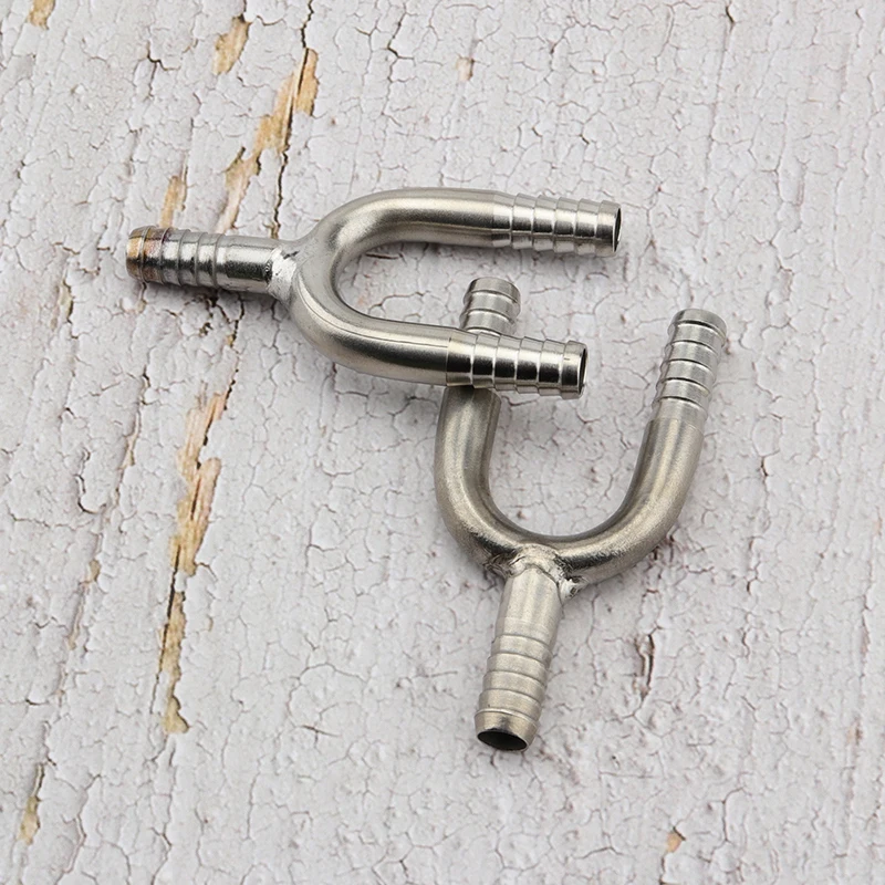Stainless Steel Hose Barb U type 3 Ways Beer Hose Connector Fittings