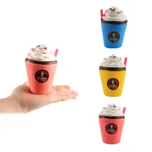 AntiStress רטוב צעצועי קרח קרם קפה כוס לסחוט צעצועי Smooshy רגשני רפש איטי עולה מתח הקלה צעצועים לילדים(China)