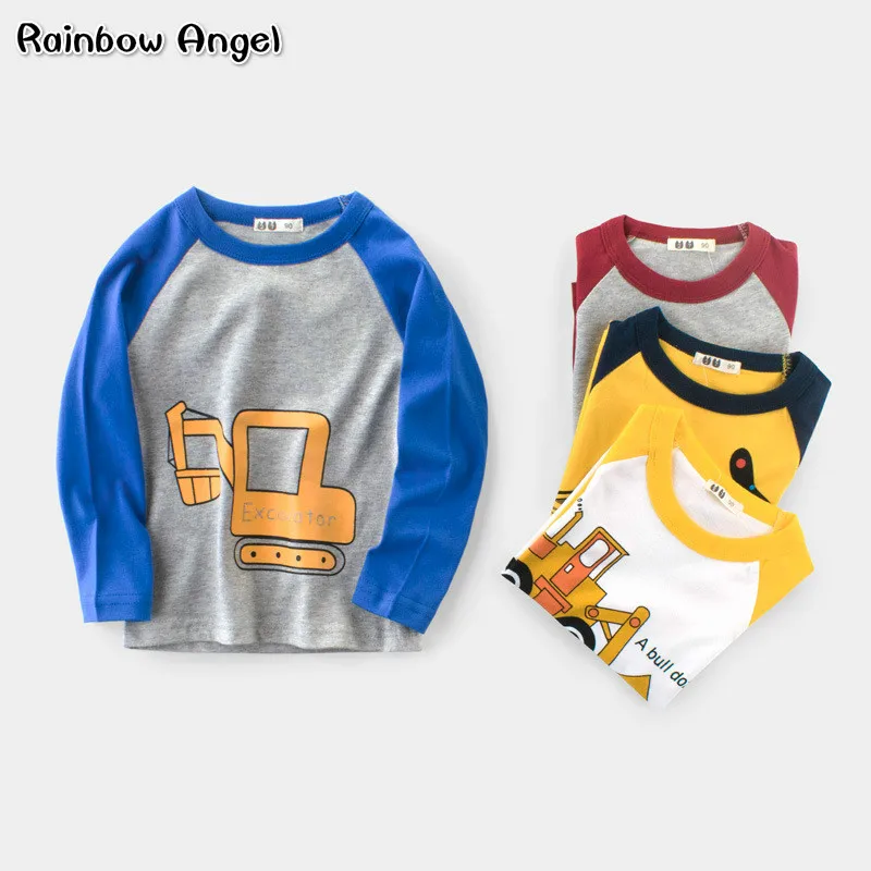 2018 Boys Clothing Kids Cartoon Excavator Long Sleeve T Shirts Boys Cotton Clothes Children Printed Tops Tees Baby Boy T Shirts 2018 Boys Clothing Kids Cartoon Excavator Long Sleeve T Shirts Boys Cotton Clothes Children Printed Tops Tees Baby Boy T Shirts