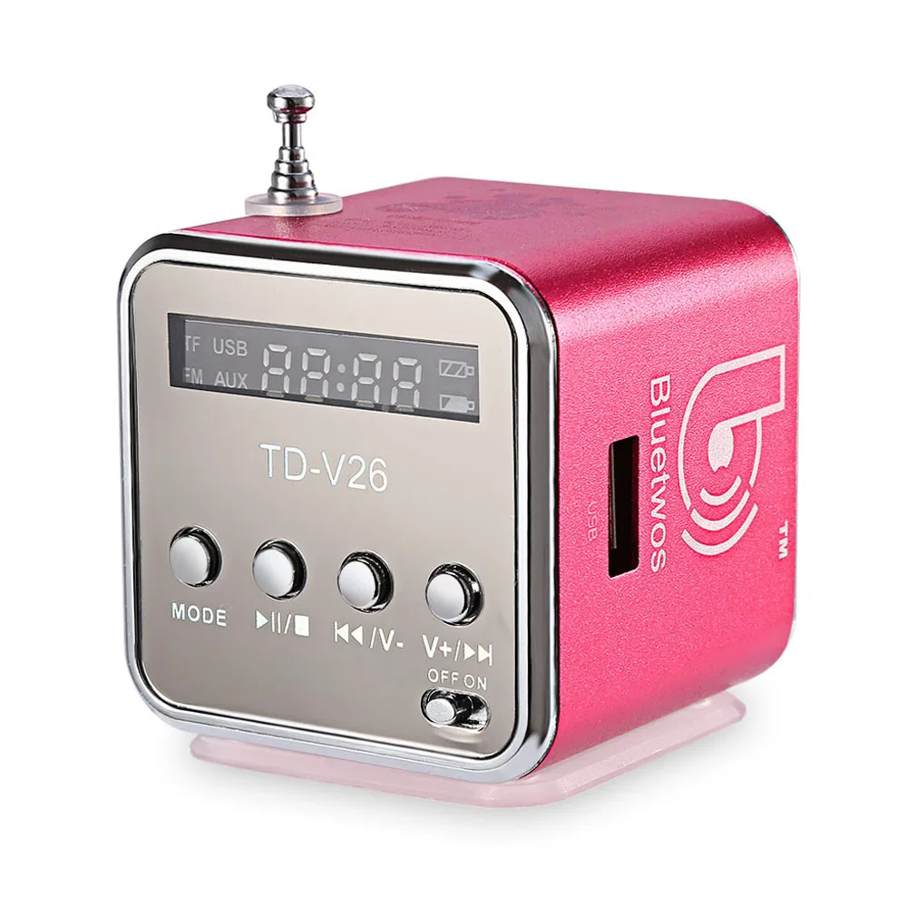 

FUWUDIYI Portable fm Radio Receiver Mini Speaker Digital LCD Sound Micro SD/TF Music Stereo Loudspeaker for Laptop Mobile Phone