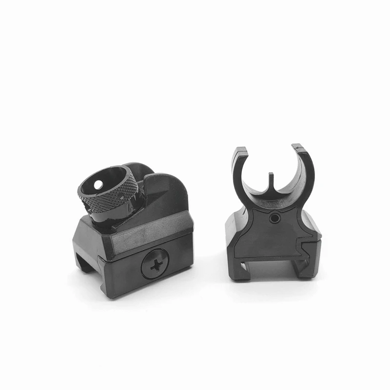 

Front with Rear Set Flip-up Backup Sights for 20mm Rail Hunting Airsoft Tactical Rapid Transition Backup Sight Set