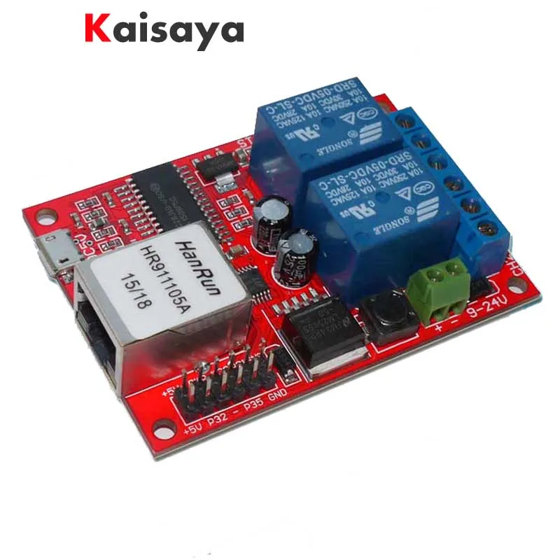 

Electronic kit Circuit Board LAN Ethernet 2-way Relay Board Delay Switch TCP/UDP Controller Module WEB server