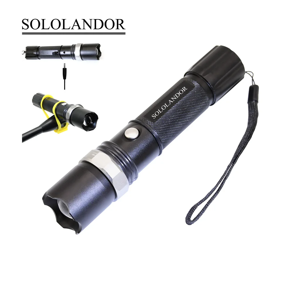 

SOLOLANDOR LED Flashlight High Power Q5 Rechargeable Torch 18650 AAA Battery Powered Lantern Waterproof For Outdoor Bicycle Lamp