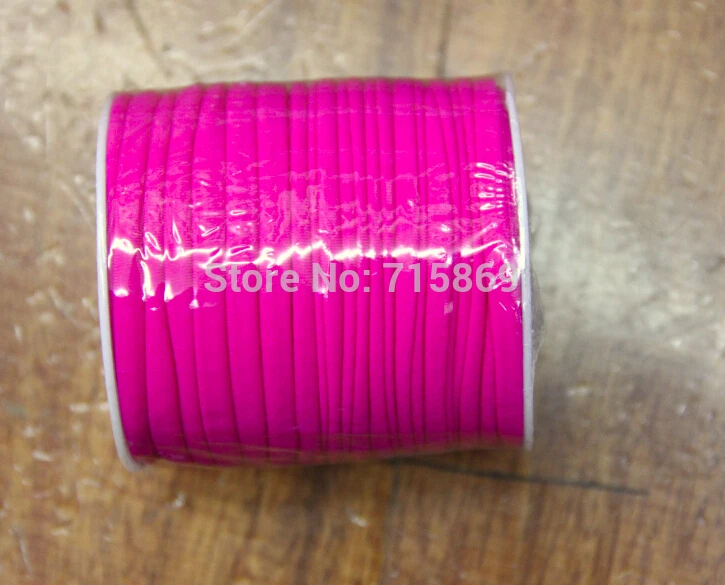 

Free Ship 5mm 20meter / Row Rose Elastic lycra cord Stitched round lycra cord Lycra strip For Jewelry Marking