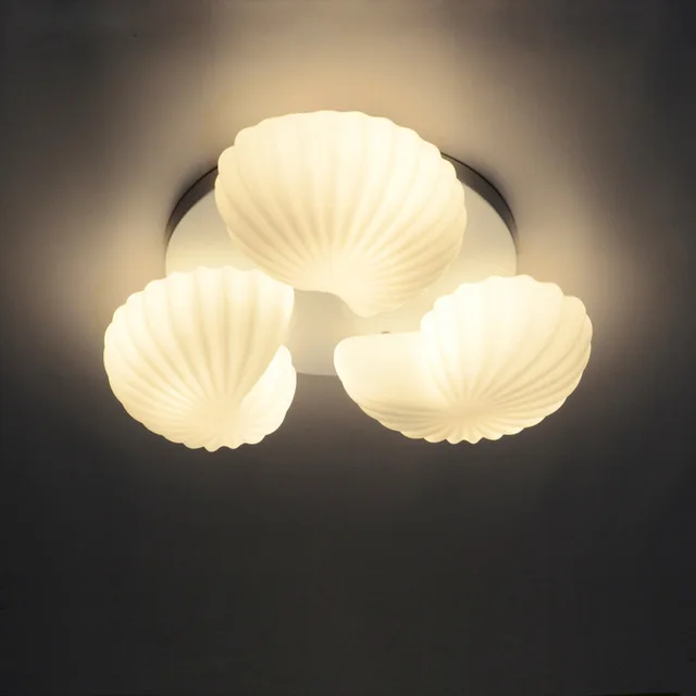 

Nordic modern minimalist shell ceiling lamp living room bedroom creative personality multi head ceiling lamp free shipping