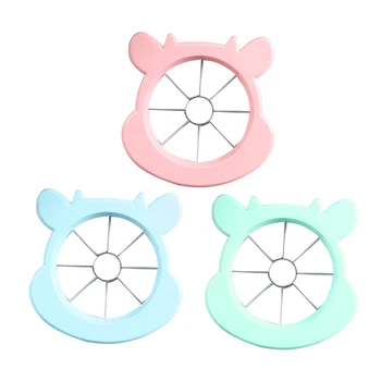 

3pcs Stainless Steel Apple Core Remover Slicer Multifunctional Fruit Cutter Home Kitchen Gadgets Accessories (Pink+Blue+Green)